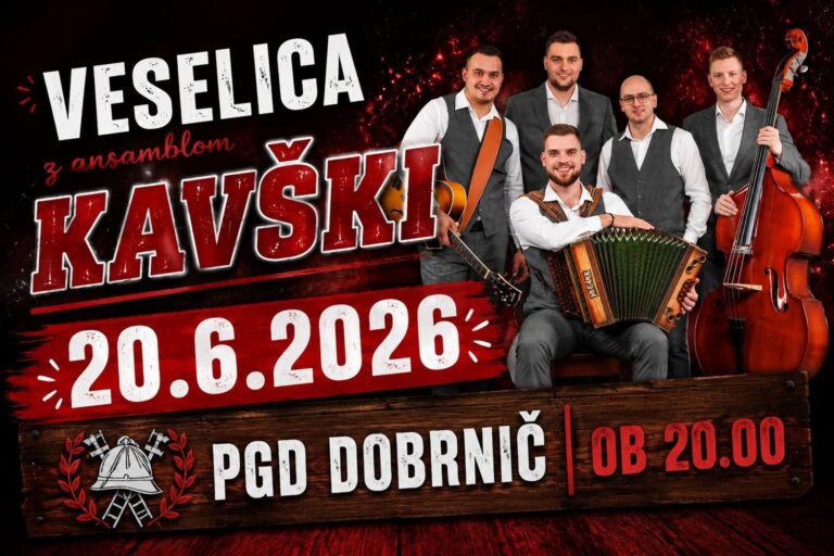 Gasilska veselica PGD Dobrnič z ansamblom Kavški — PGD Dobrnič