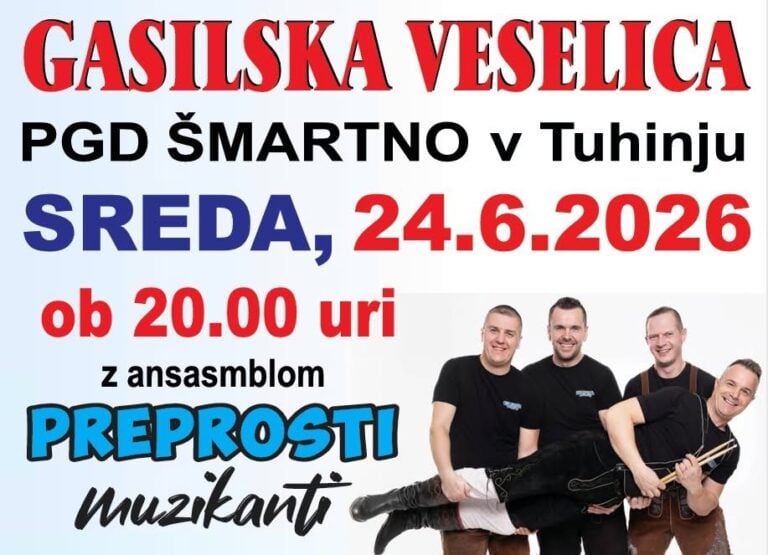 Gasilska veselica z ansamblom Preprosti muzikanti