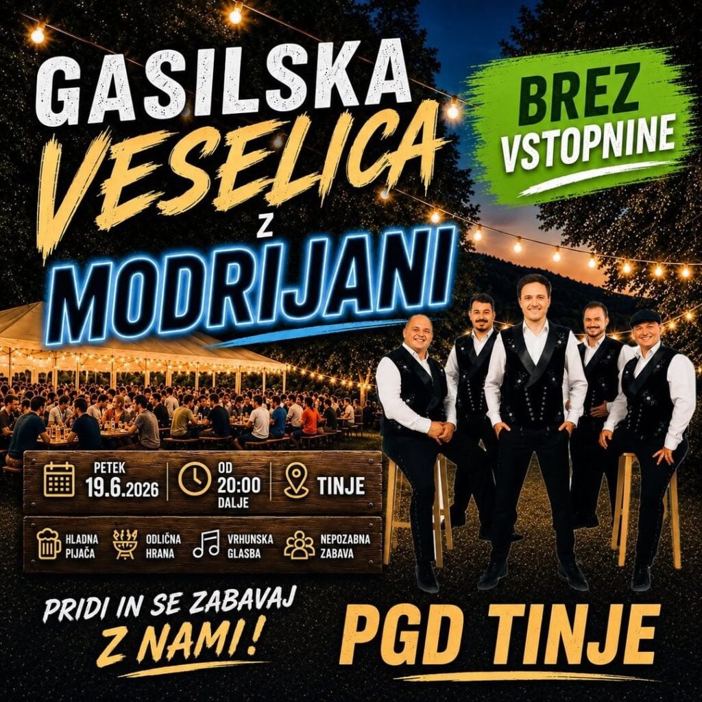 Gasilska VESELICA z MODRIJANI na TINJU! — Pgd Tinje