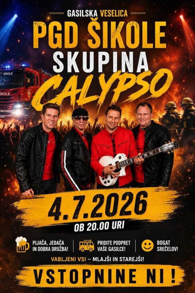 GASILSKA VESELICA s skupino CALYPSO / PGD ŠIKOLE / vstop prost