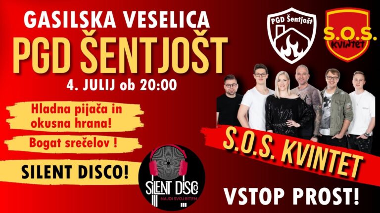 🚒🍻 GASILSKA VESELICA PGD ŠENTJOŠT z S.O.S. KVINTETOM 🍻🚒 — PGD Šentjošt