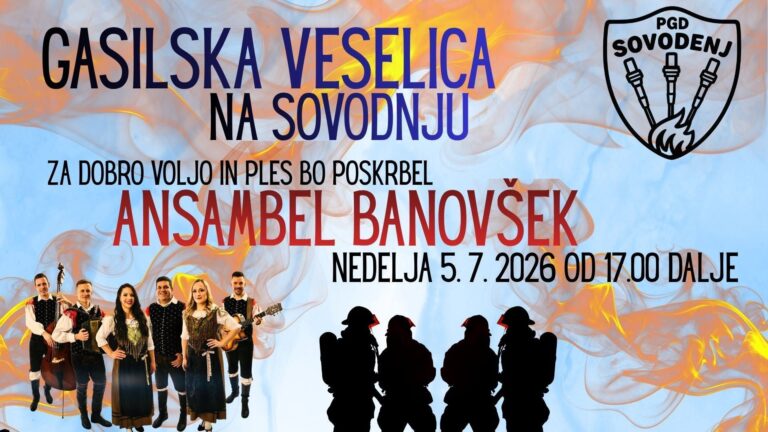 Gasilska veselica z ansamblom Banovšek — PGD Sovodenj