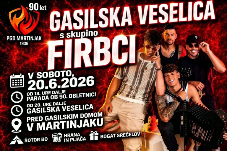 Gasilska veselica PGD Martinjak s skupino Firbci — PGD Martinjak