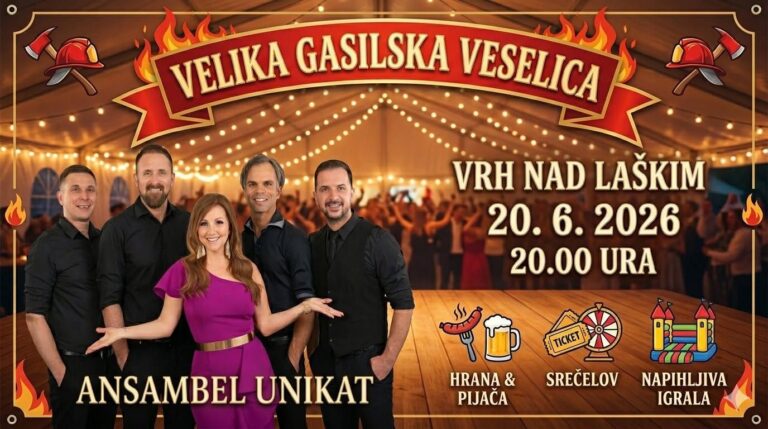 👨🚒 NA POMOČ! Gasilska veselica na Vrhu nad Laškim! 👨🚒 — PGD VRH NAD LAŠKIM