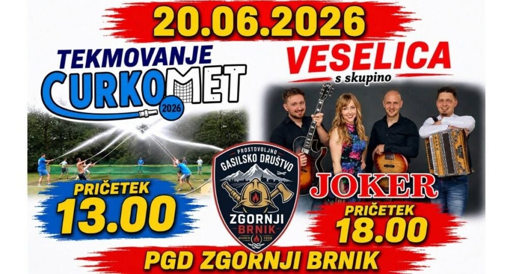 Curkomet in veselica 2026 — PGD Zgornji Brnik