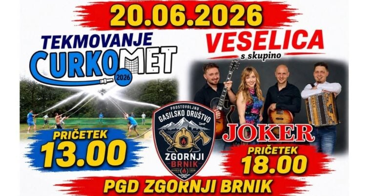 Curkomet in veselica 2026 — PGD Zgornji Brnik