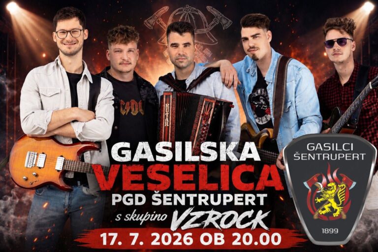 Gasilska veselica s skupino VZROCK — PGD Šentrupert