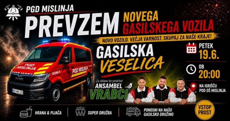 PREVZEM NOVEGA VOZILA IN GASILSKA VESELICA — PGD Mislinja