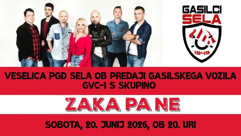 Gasilska veselica PGD Sela ob predaji vozila GVC-1 — PGD Sela