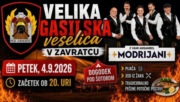 Gasilska veselica z Modrijani — PGD Zavratec