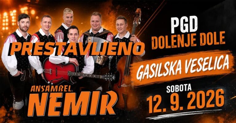 PRESTAVLJENO Gasilska veselica z ansamblom Nemir – PGD Dolenje Dole — PGD Dolenje Dole